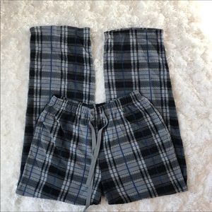 Men’s gray plaid fleece lounge pants size XXL